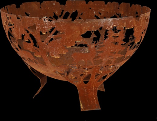 Cuenco de Fuego Ciervos Bosque